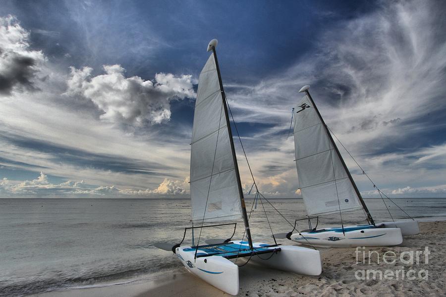 Hobie Cats On The Caribbean Photograph by Adam Jewell