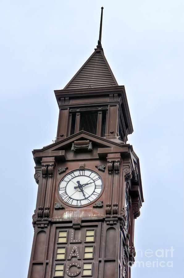 Hoboken Clock Photograph by PatriZio M Busnel