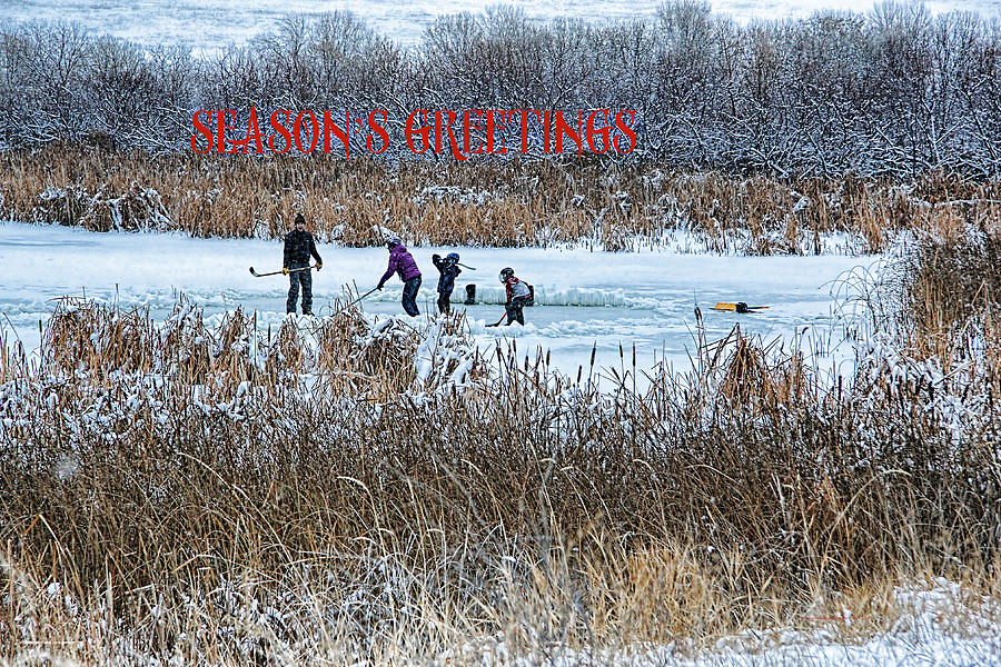Hockey Joy - Seasons Greetings Photograph by Kathy Bassett