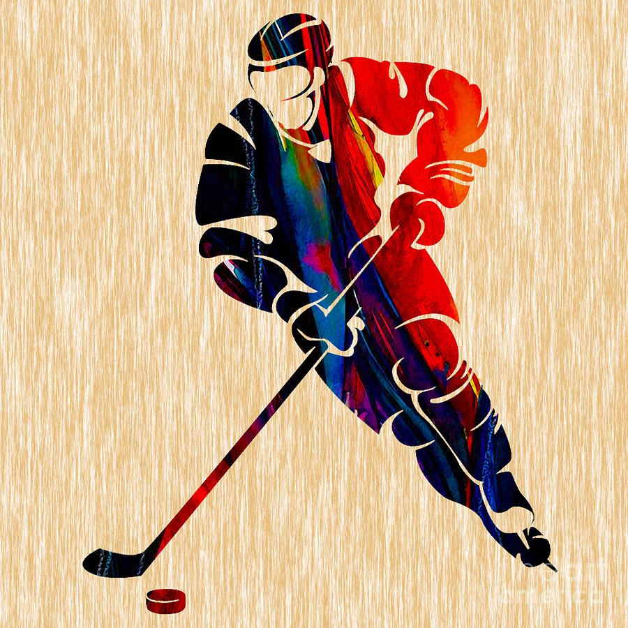 Hockey Mixed Media by Marvin Blaine