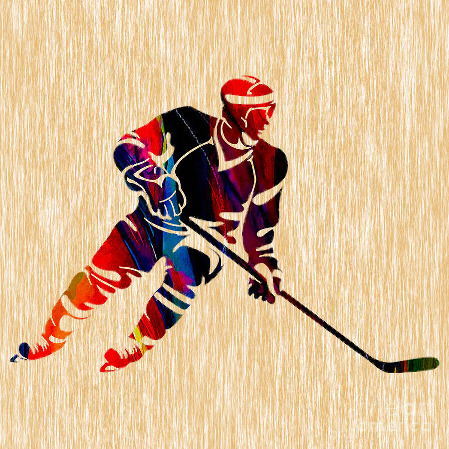 Hockey Player Mixed Media by Marvin Blaine