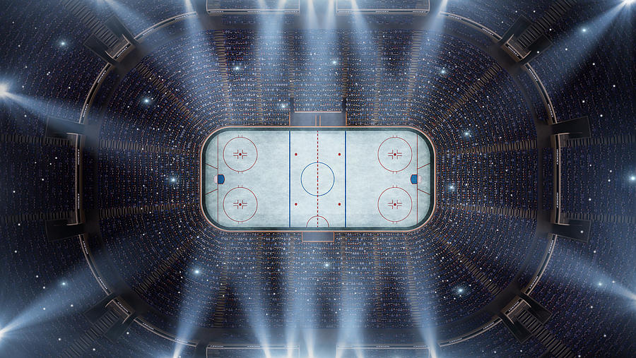Hockey stadium arena bird eye view Photograph by Dmytro Aksonov