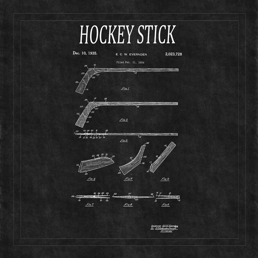 Hockey Stick Patent 2 Photograph by Andrew Fare