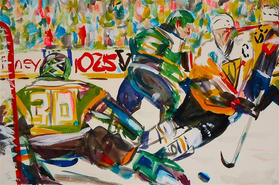 Hockey Painting by Troy Thomas