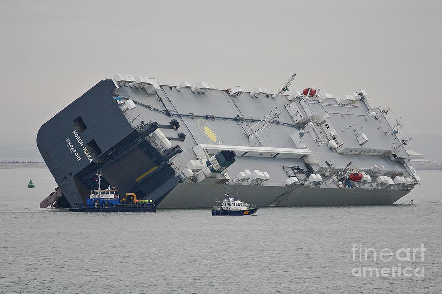 Hoegh Osaka Rescue Photograph by Terri Waters