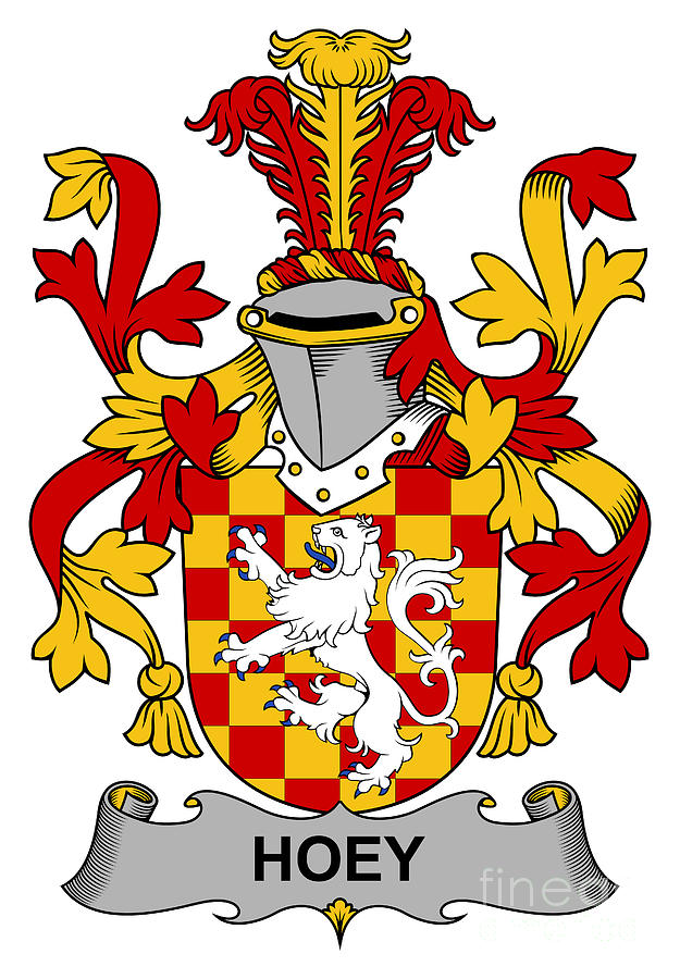 Hoey Coat Of Arms Irish Digital Art By Heraldry - Fine Art America