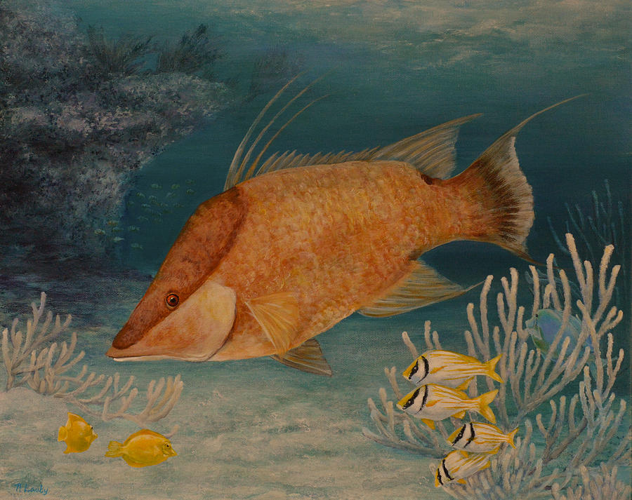 Fish Painting - Hog Heaven by Nancy Lauby