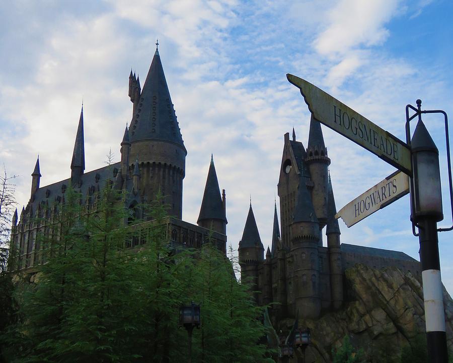 Hogwarts Castle with Signs Photograph by Kathy Long