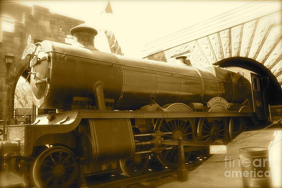 Hogwarts Express Train 2 Sepia Photograph by Shelley Overton