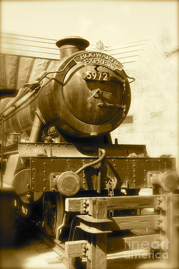 Hogwarts Express Train Sepia Photograph by Shelley Overton