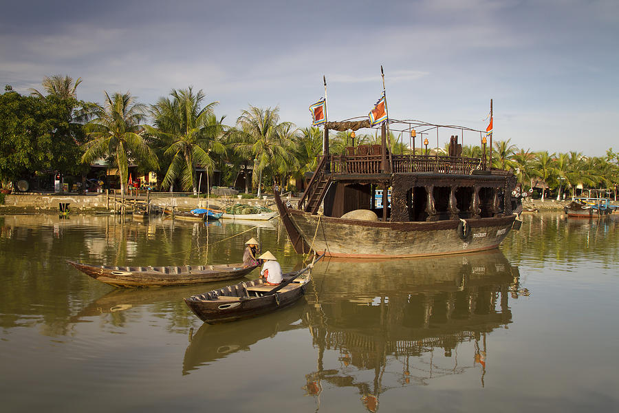 Boat Photograph - Hoi An River Boats by Kim Andelkovic