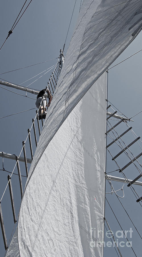 Hoisting The Mainsails Photograph by Jani Freimann