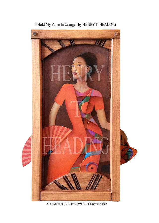 Oriental Painting - Hold My Purse In Orange by Henry Heading