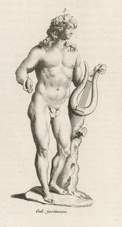 Apollo Drawing - Holding A Lyre, With Long Hair by Mary Evans Picture Library