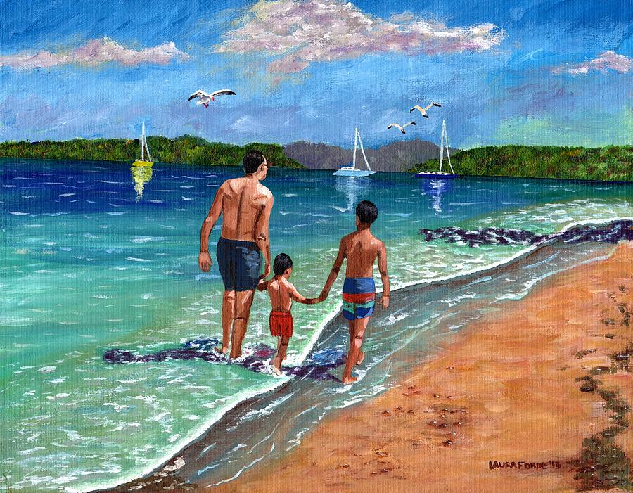 Holding Hands Painting by Laura Forde
