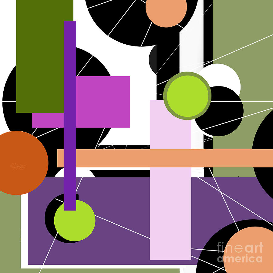 Abstract Digital Art - Holes and Pegs by Carol Jacobs