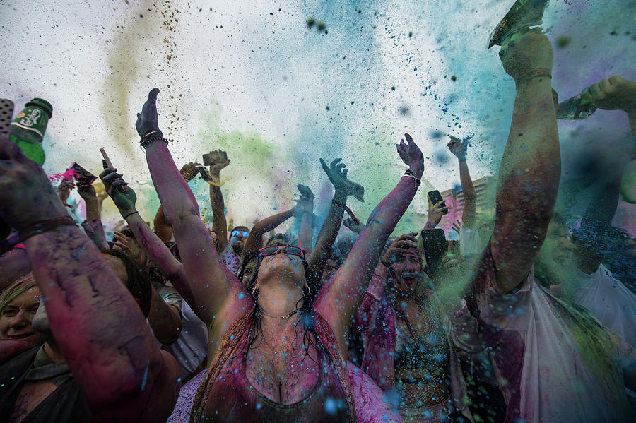 Holi Festival Of Colours Is Celebrated Photograph by Chris J Ratcliffe
