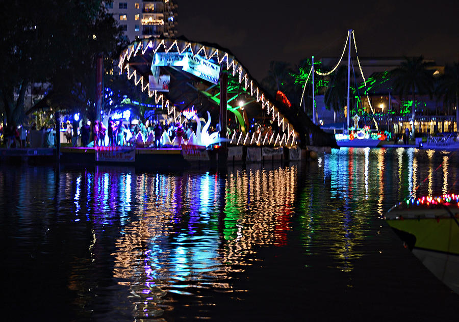 Holiday Boat Parade Ft Lauderdale Photograph by Allan Einhorn Fine