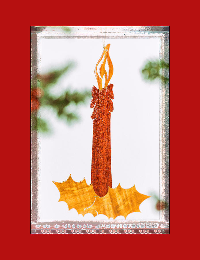 Holiday Candlestick Art Ornament in Red Photograph by Jo Ann Tomaselli