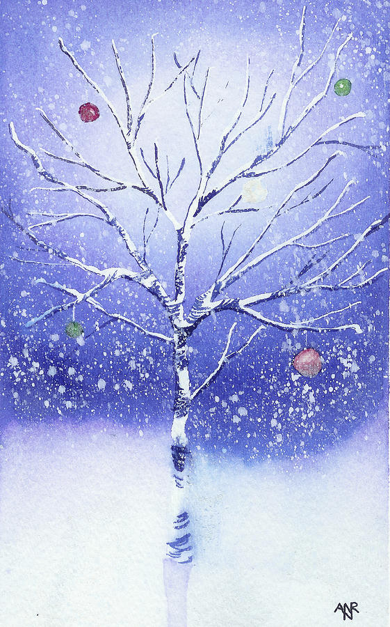 Winter Painting - Holiday Card 8 by Nelson Ruger