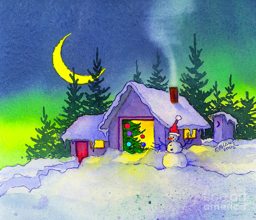 Tree Painting - Holiday Cheer by Teresa Ascone