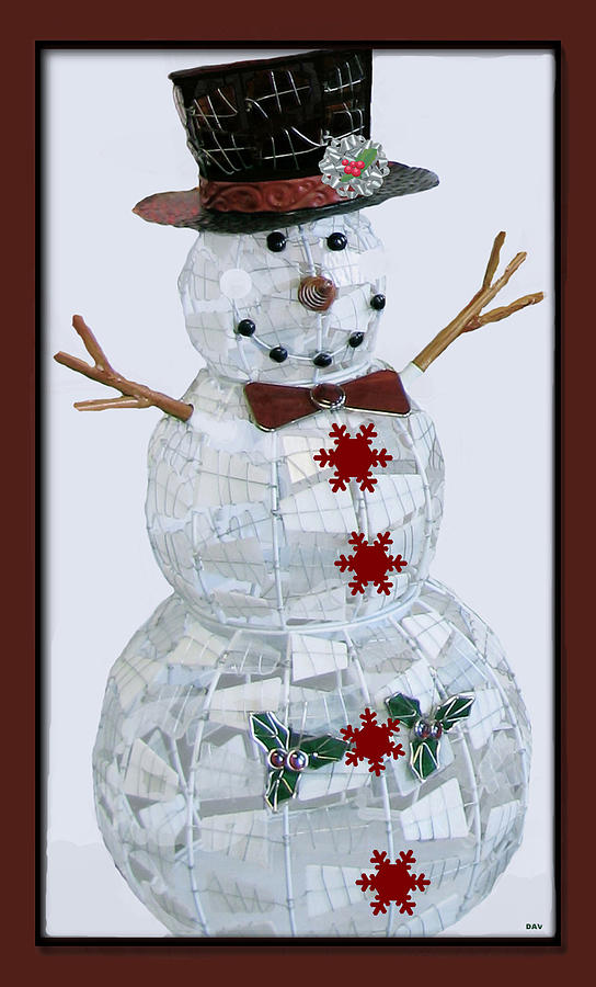Holiday Card Photograph - Holiday Frosty Card by Debra     Vatalaro