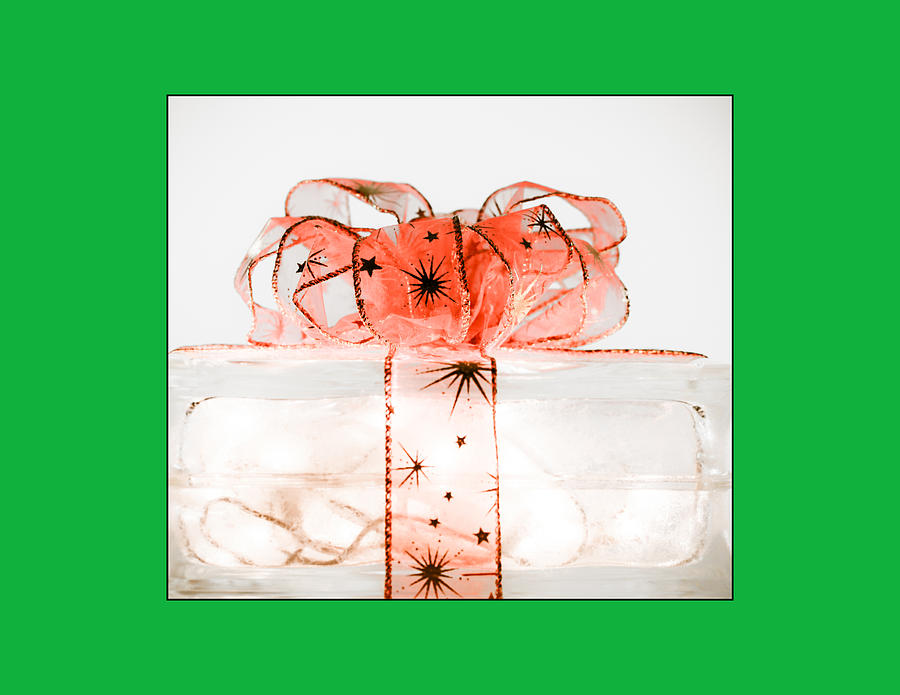 Holiday Glass Gift Box II with Red Bow Photograph by Jo Ann Tomaselli