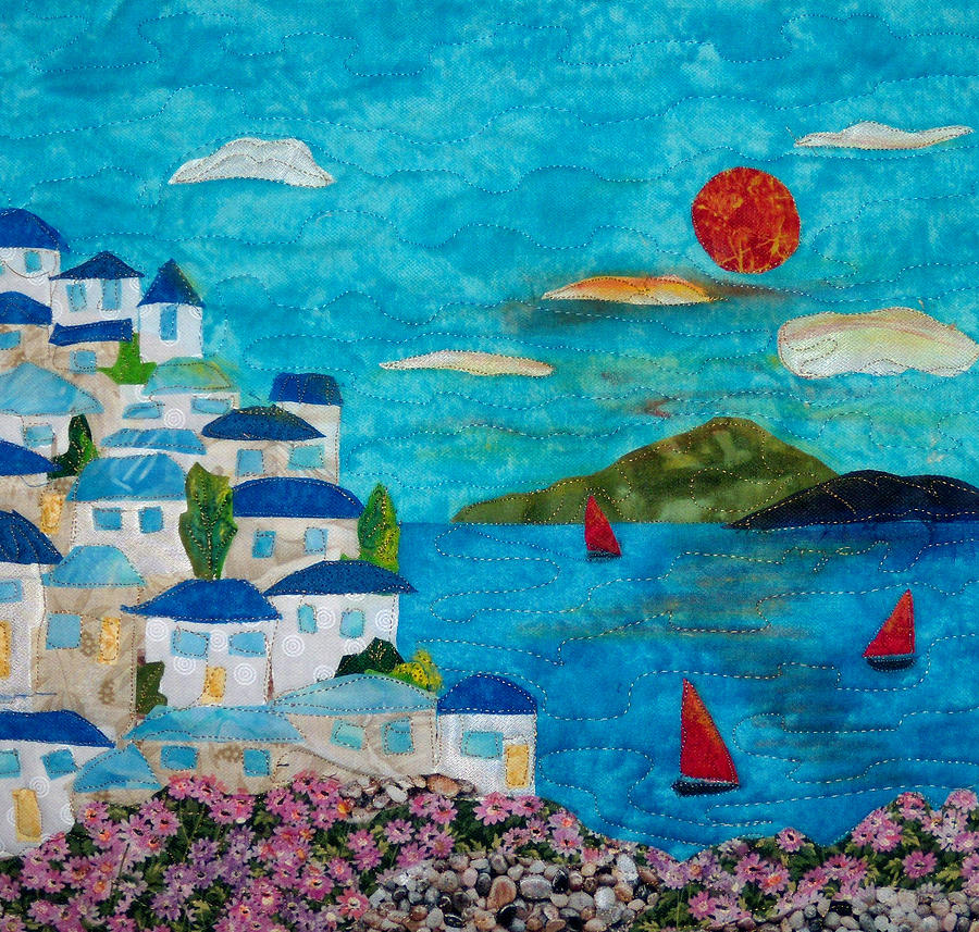 Greece Tapestry - Textile - Holiday In Greece by Maureen Wartski