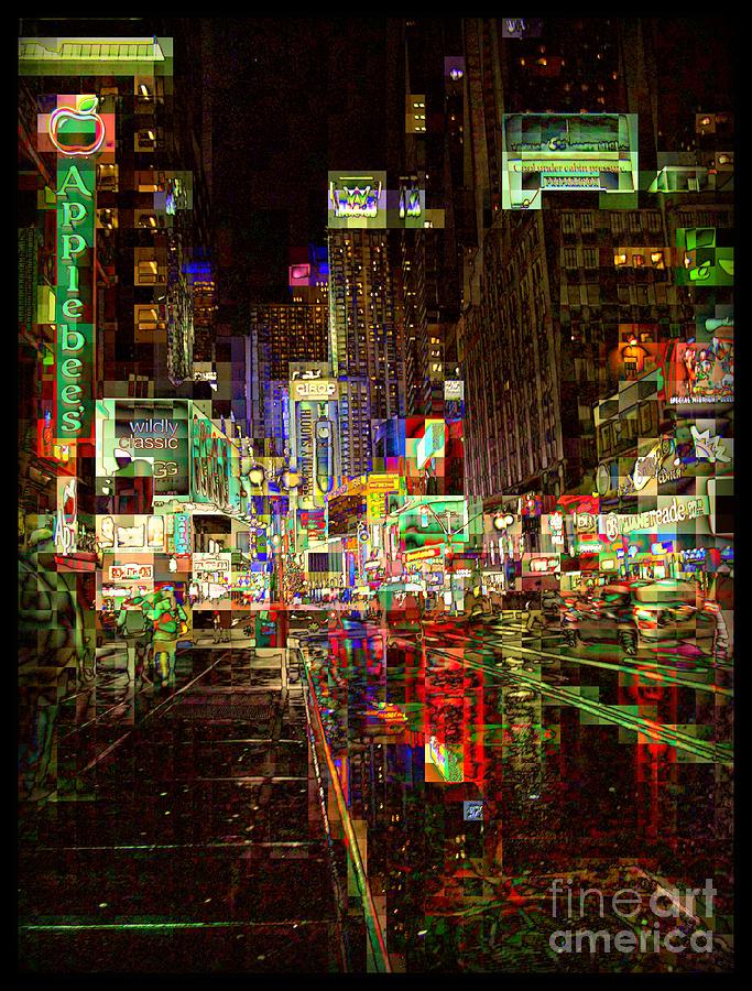 Times Square Photograph - Holiday in Times Square by Miriam Danar