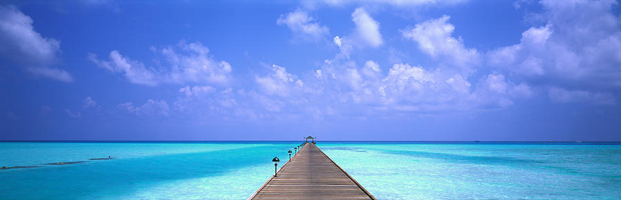 Pier Photograph - Holiday Island Maldives by Panoramic Images