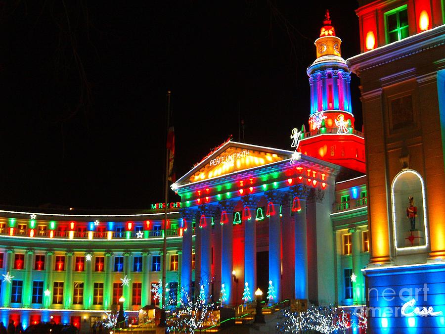 Denver Photograph - Holiday Lights 2012 Denver City and County Building C3 by Feile Case