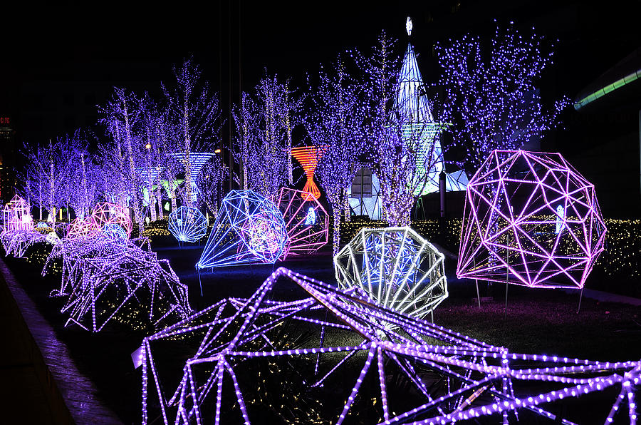 Holiday Lights in Beijing China Photograph by Brendan Reals