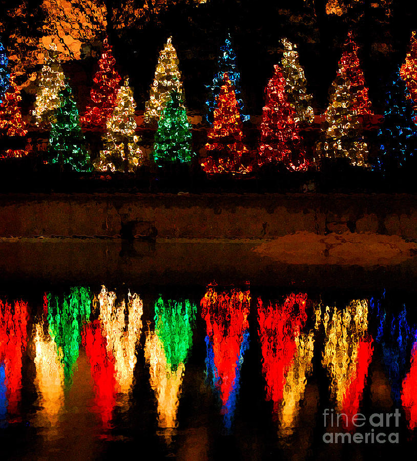 Christmas Photograph - Holiday Lights Reflection by Nancy Mueller