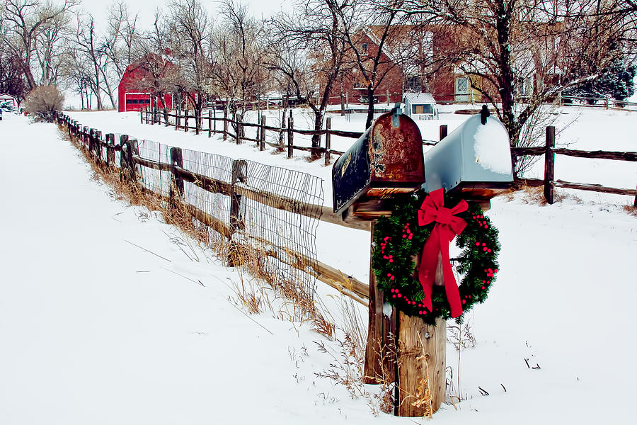 Winter Photograph - Holiday Mail by Teri Virbickis