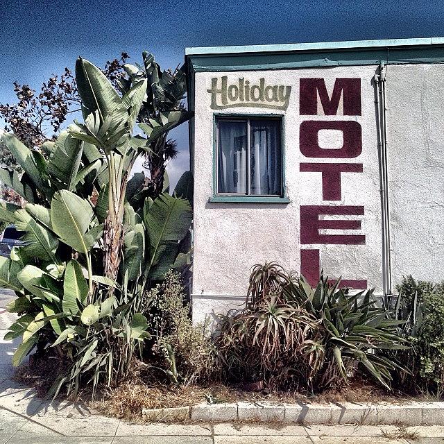 Vintage Photograph - Holiday Motel by Lauren Dsf