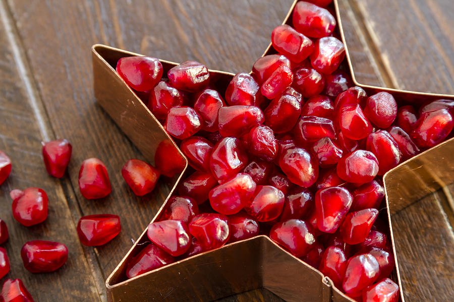 Holiday Pomegranate Seeds Photograph by Teri Virbickis