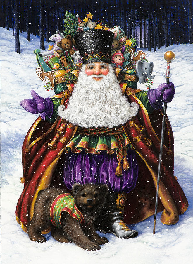 Santa Claus Painting - Holiday Riches by Lynn Bywaters