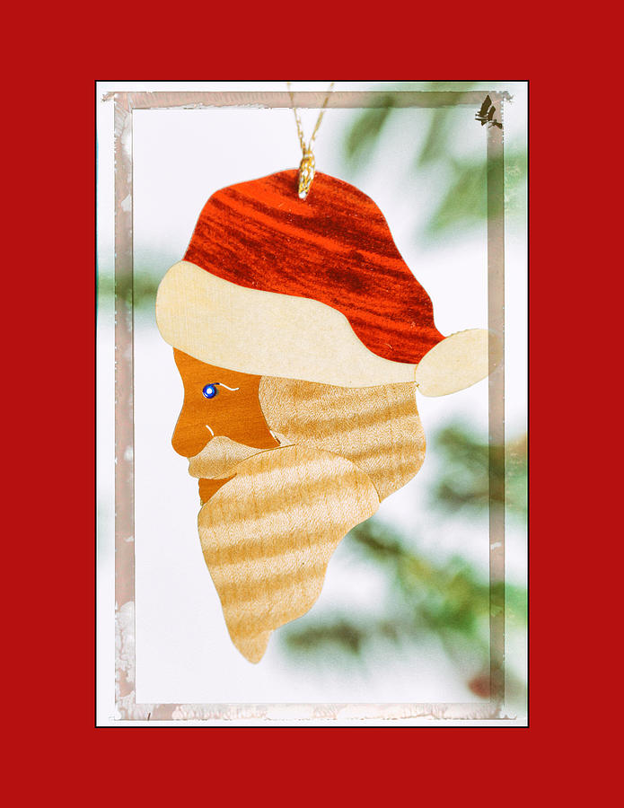Holiday Santa Claus Art Ornament in Red Photograph by Jo Ann Tomaselli
