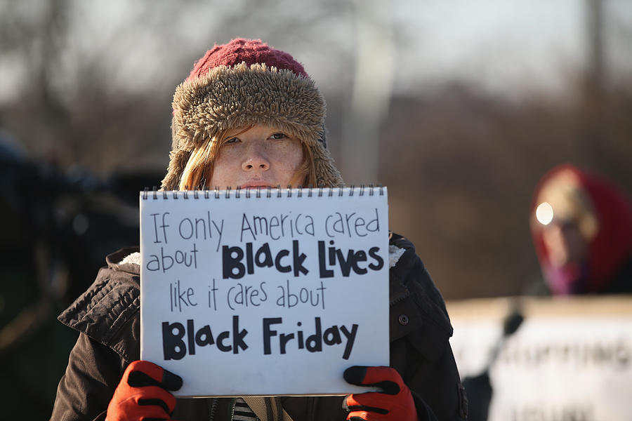 Holiday Shopping Begins In Ferguson As Protests Continue Photograph by Scott Olson Holiday Shopping Begins In Ferguson As Protests Continue Photograph by Scott Olson