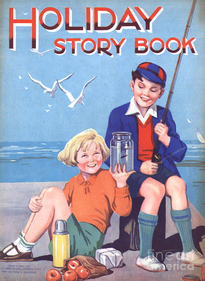 Book Drawing - Holiday Story Book 1950s Uk Holidays by The Advertising Archives