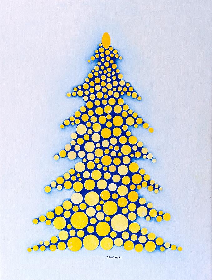 Holiday Tree #2 Painting by Thomas Gronowski