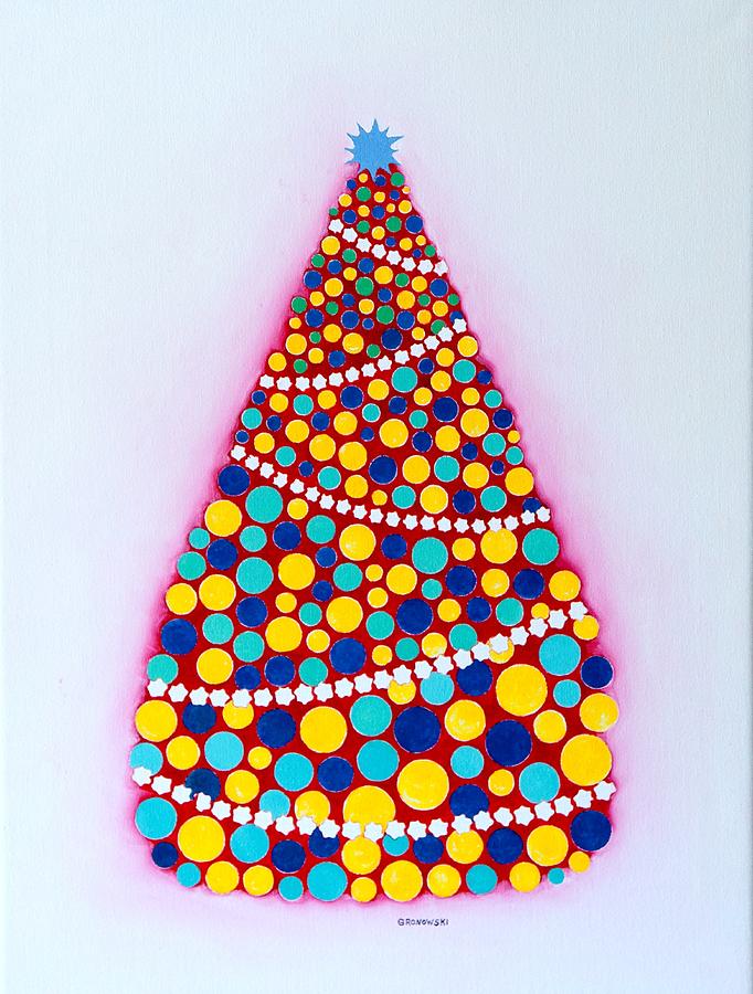 Holiday Tree #3 Painting by Thomas Gronowski