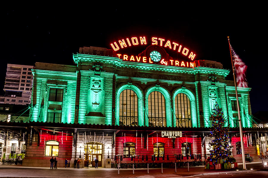 Holiday Union Station in Denver CO Photograph by Teri Virbickis