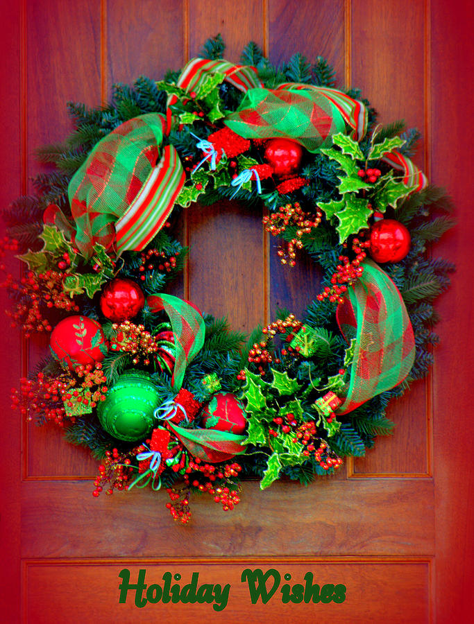 Holiday Wreath Photograph by Caroline Stella