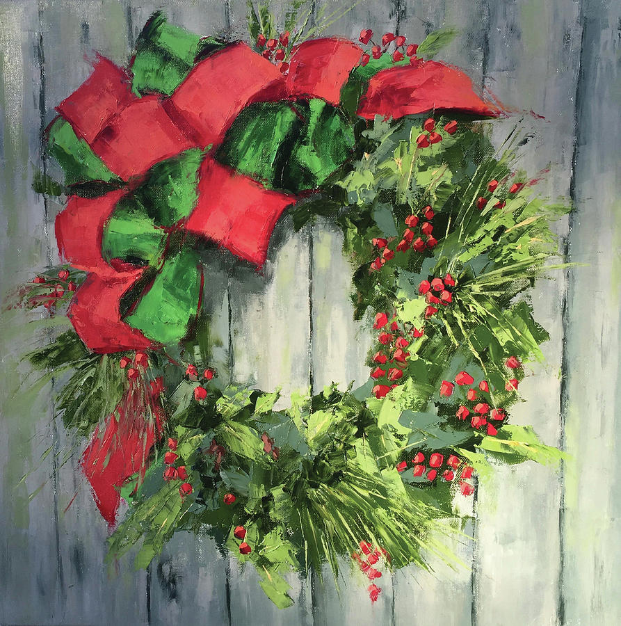 Christmas Wreath Painting 