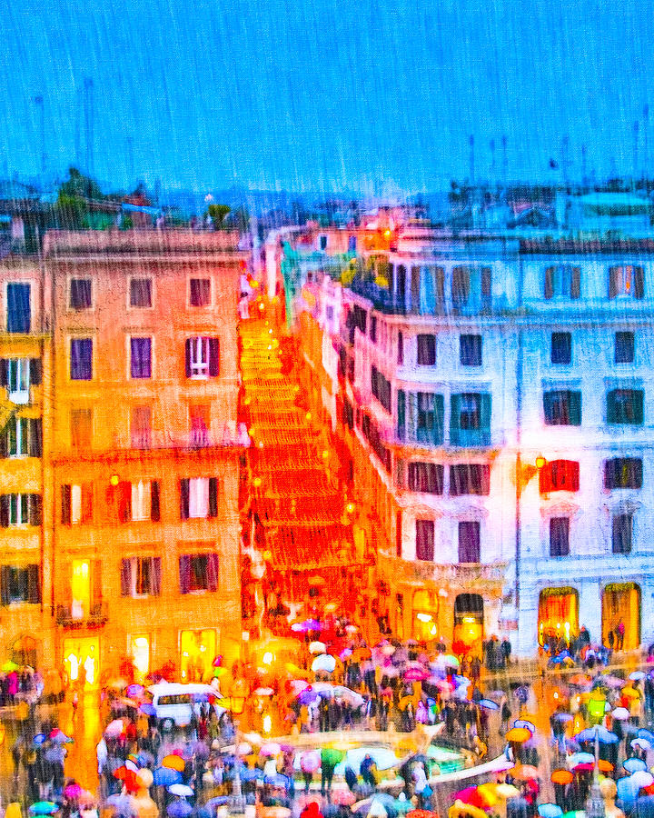 Holidays In Rome - Base Of The Spanish Steps Photograph by Mark Tisdale