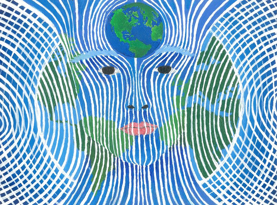 Globe Painting - Holistic Consciousness by Maxwell Hanson
