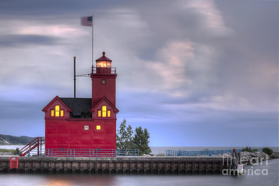 Lake Michigan Photograph - Holland Big Red Lighthouse by Twenty Two North Photography
