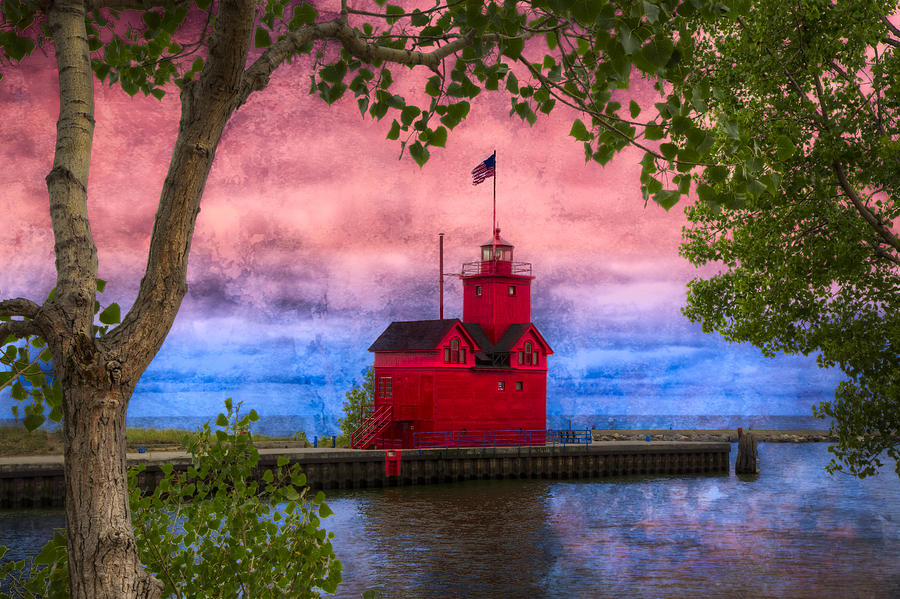 Holland Michigan Lighthouse Photograph by Debra and Dave Vanderlaan