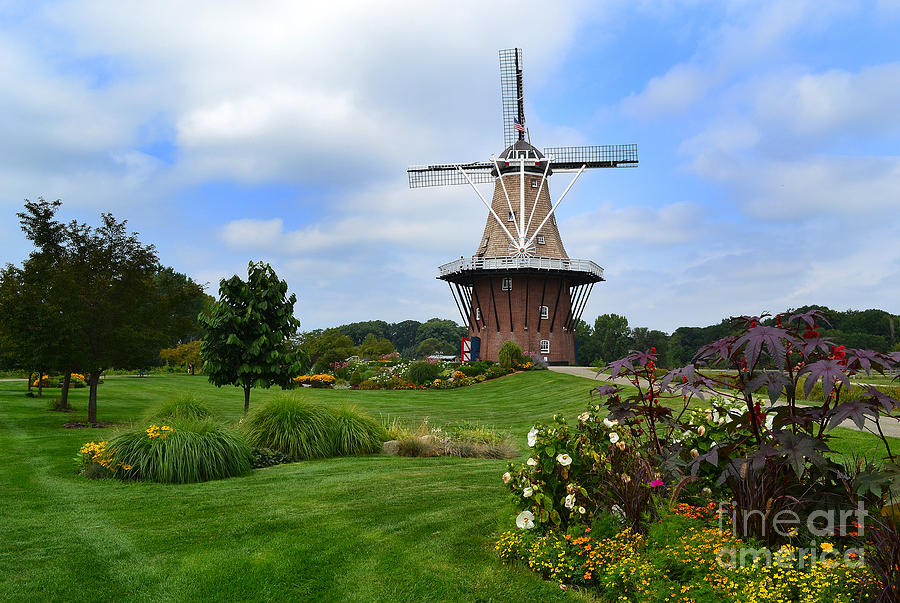 Holland Michigan Windmill Landscape Photograph by Amy Lucid